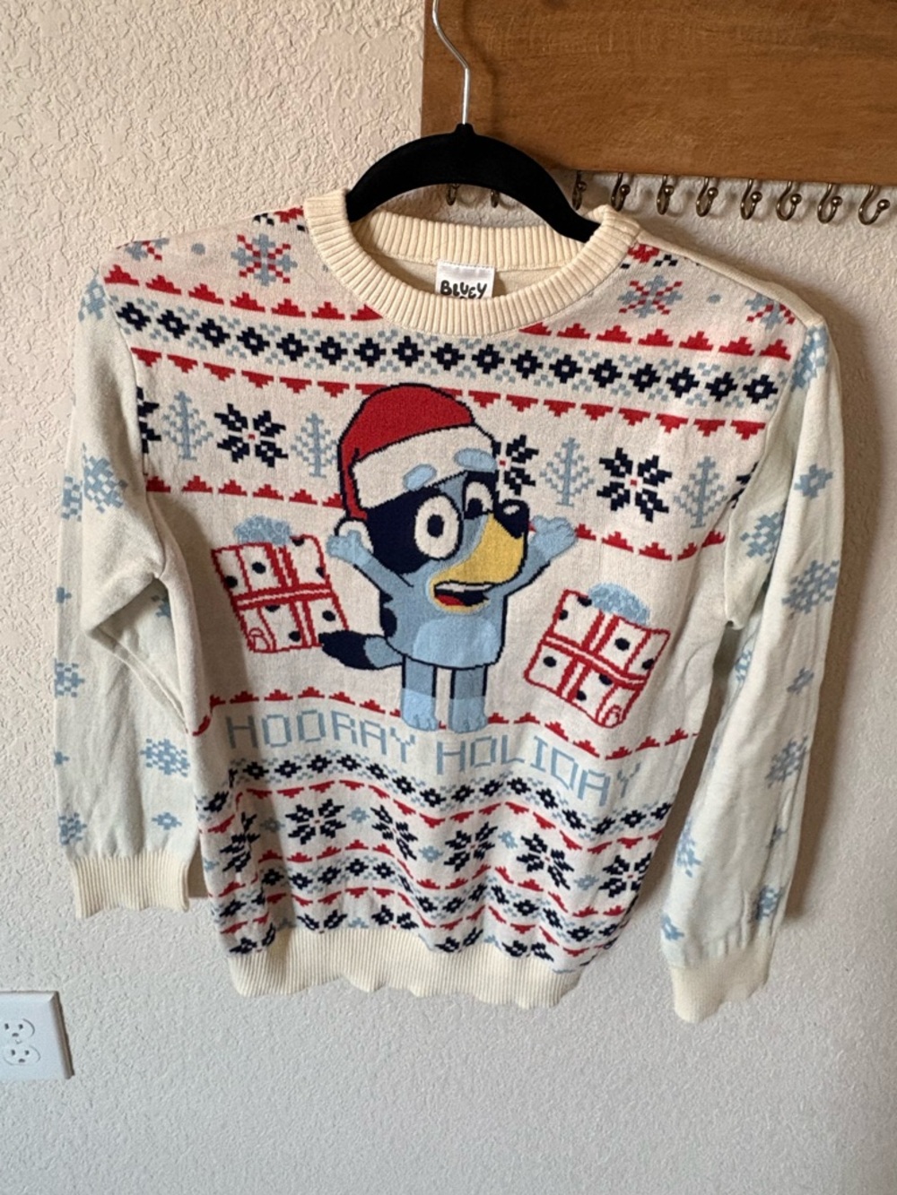 Bluey Cream Holiday Crewneck Sweater